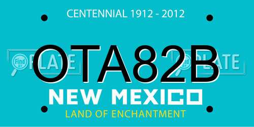 OTA82B New Mexico License Plate