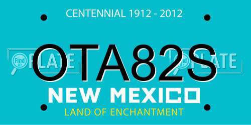 OTA82S New Mexico License Plate
