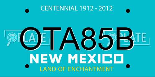 OTA85B New Mexico License Plate