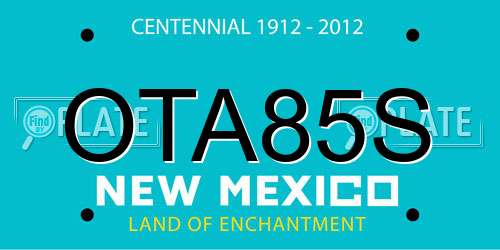 OTA85S New Mexico License Plate