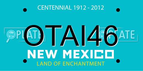 OTAI46 New Mexico License Plate