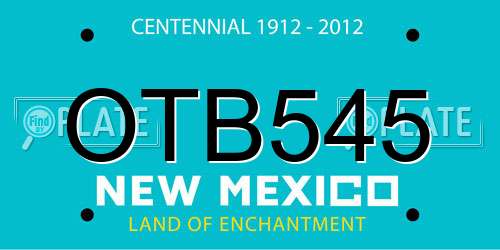 OTB545 New Mexico License Plate