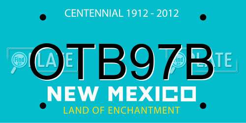 OTB97B New Mexico License Plate