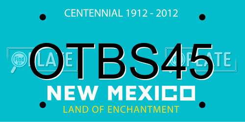 OTBS45 New Mexico License Plate
