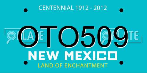 OTO509 New Mexico License Plate