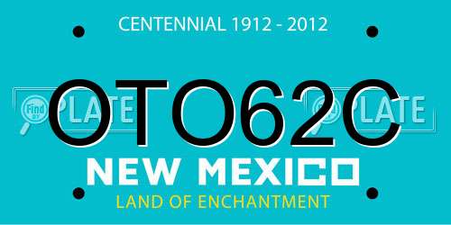 OTO62C New Mexico License Plate