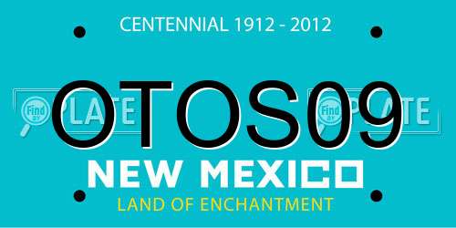 OTOS09 New Mexico License Plate