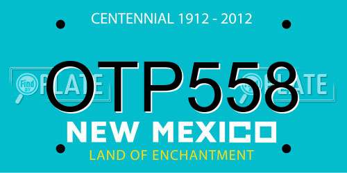 OTP558 New Mexico License Plate
