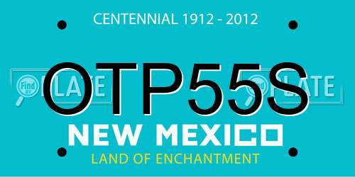 OTP55S New Mexico License Plate