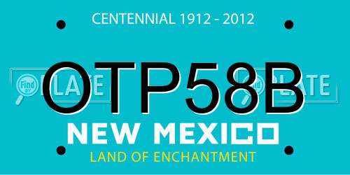 OTP58B New Mexico License Plate