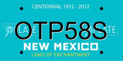 OTP58S New Mexico License Plate