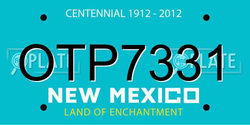 OTP7331 New Mexico License Plate