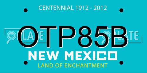 OTP85B New Mexico License Plate