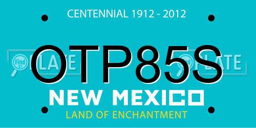 OTP85S New Mexico License Plate
