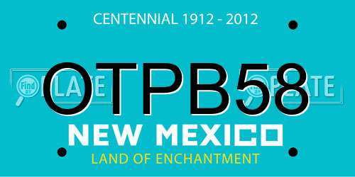 OTPB58 New Mexico License Plate
