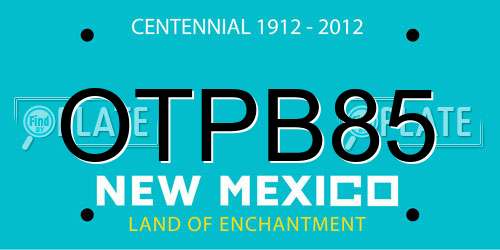 OTPB85 New Mexico License Plate