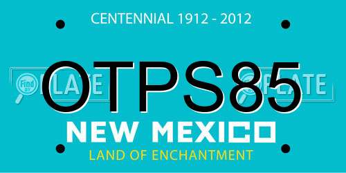 OTPS85 New Mexico License Plate