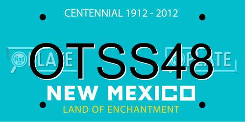 OTSS48 New Mexico License Plate