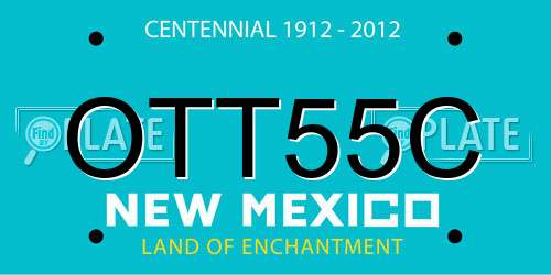OTT55C New Mexico License Plate