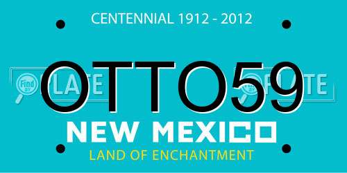 OTTO59 New Mexico License Plate