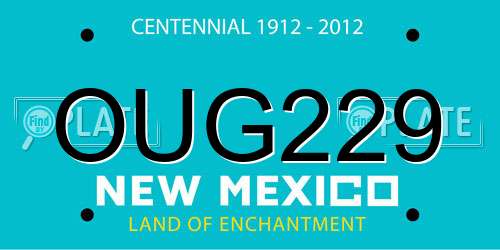 OUG229 New Mexico License Plate