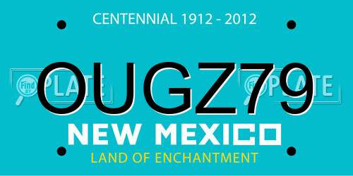 OUGZ79 New Mexico License Plate