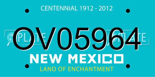 OV05964 New Mexico License Plate
