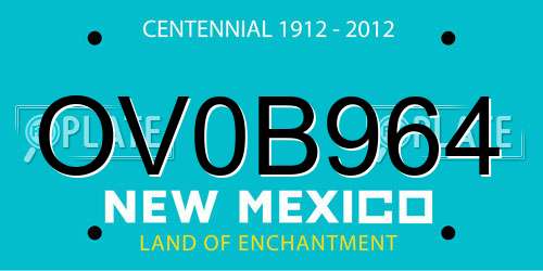 OV0B964 New Mexico License Plate