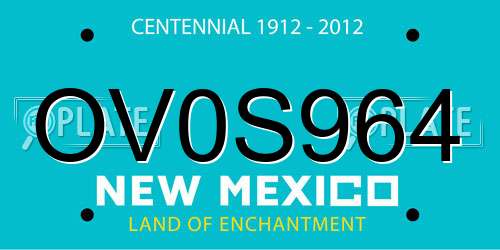 OV0S964 New Mexico License Plate
