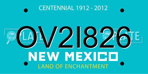OV2I826 New Mexico License Plate