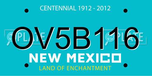 OV5B116 New Mexico License Plate