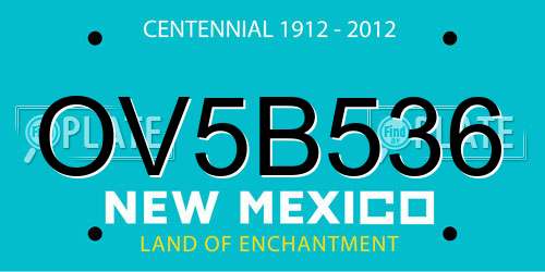 OV5B536 New Mexico License Plate