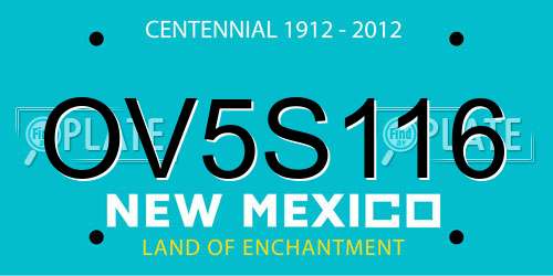 OV5S116 New Mexico License Plate