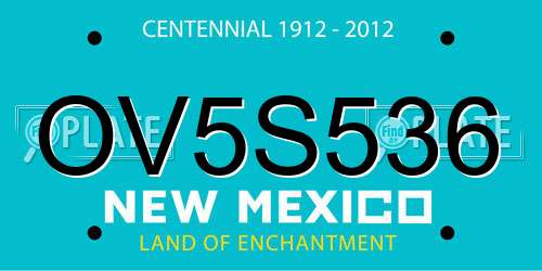 OV5S536 New Mexico License Plate