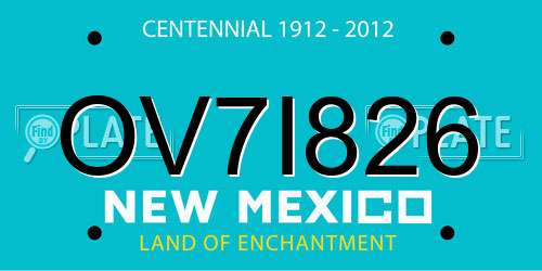 OV7I826 New Mexico License Plate
