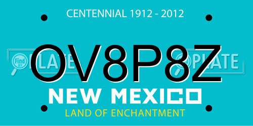 OV8P8Z New Mexico License Plate