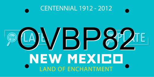 OVBP82 New Mexico License Plate