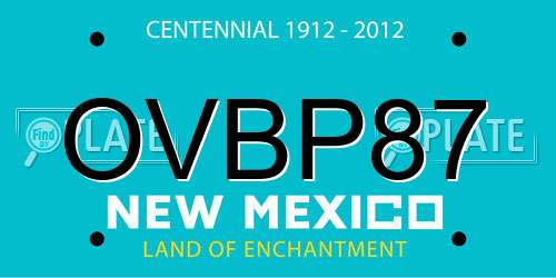 OVBP87 New Mexico License Plate