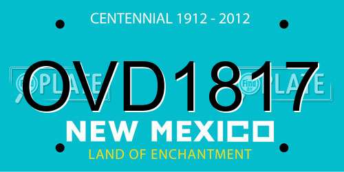 OVD1817 New Mexico License Plate