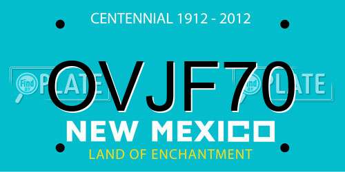 OVJF70 New Mexico License Plate