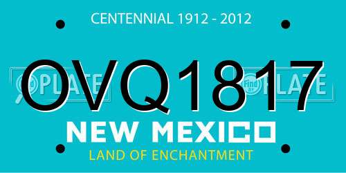 OVQ1817 New Mexico License Plate