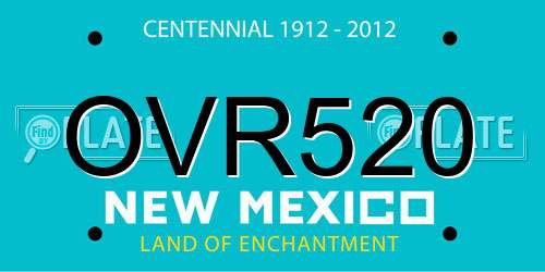 OVR520 New Mexico License Plate