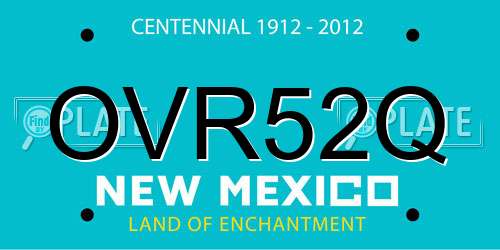 OVR52Q New Mexico License Plate