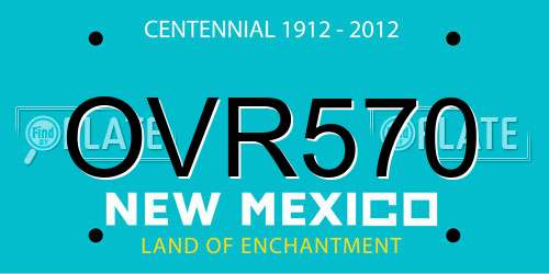 OVR570 New Mexico License Plate