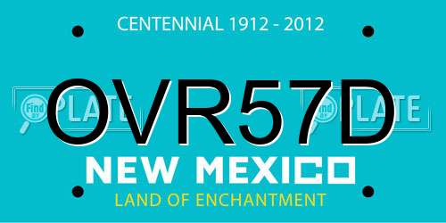 OVR57D New Mexico License Plate