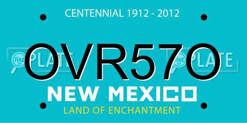 OVR57O New Mexico License Plate
