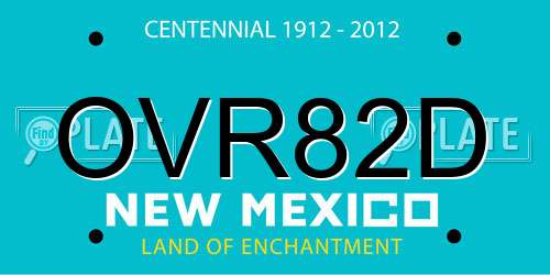 OVR82D New Mexico License Plate