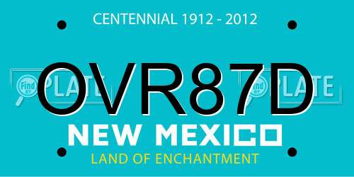 OVR87D New Mexico License Plate