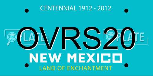 OVRS20 New Mexico License Plate