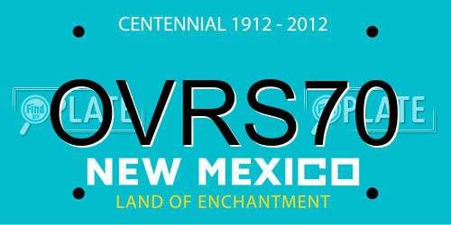 OVRS70 New Mexico License Plate